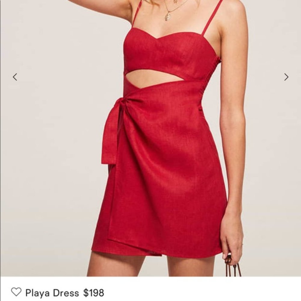 Reformation Playa Dress (Red)